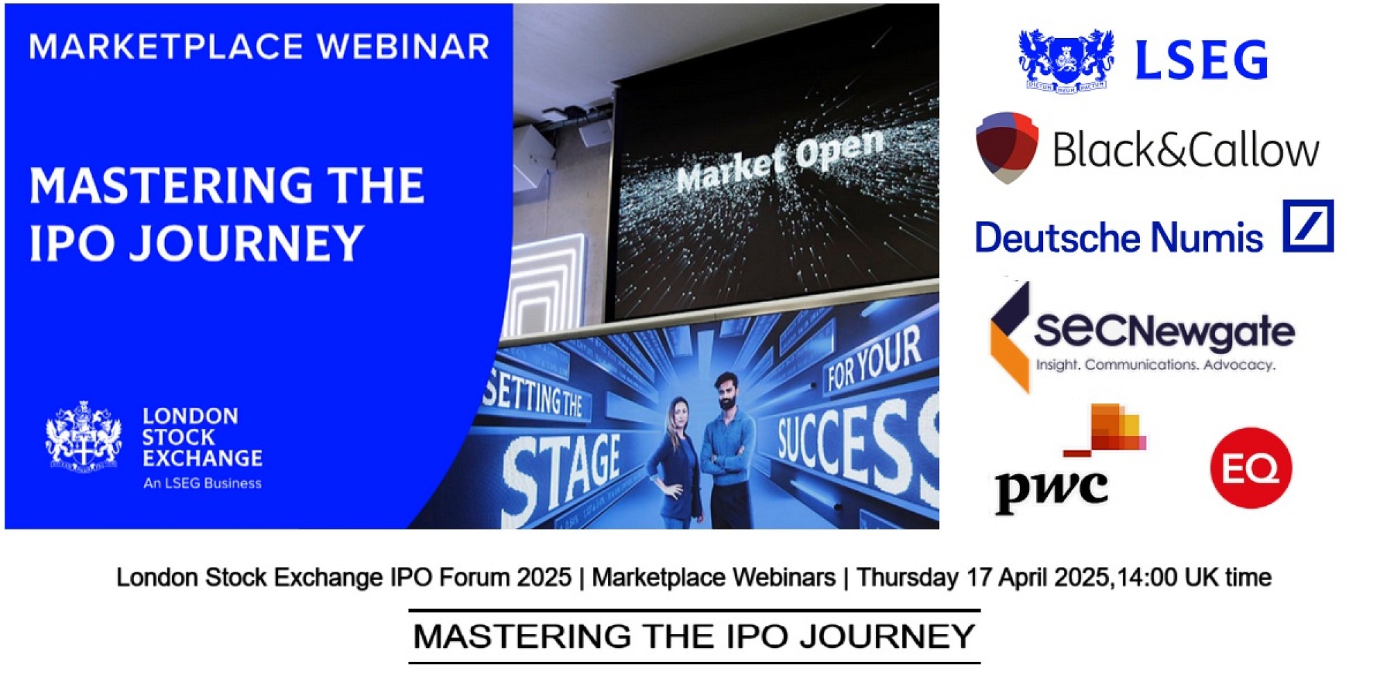 Mastering the IPO journey: join the LSE's webinar on Thursday 17th April