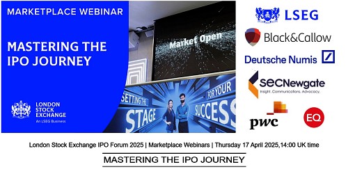 Mastering the IPO journey: join the LSE's webinar on Thursday 17th April
