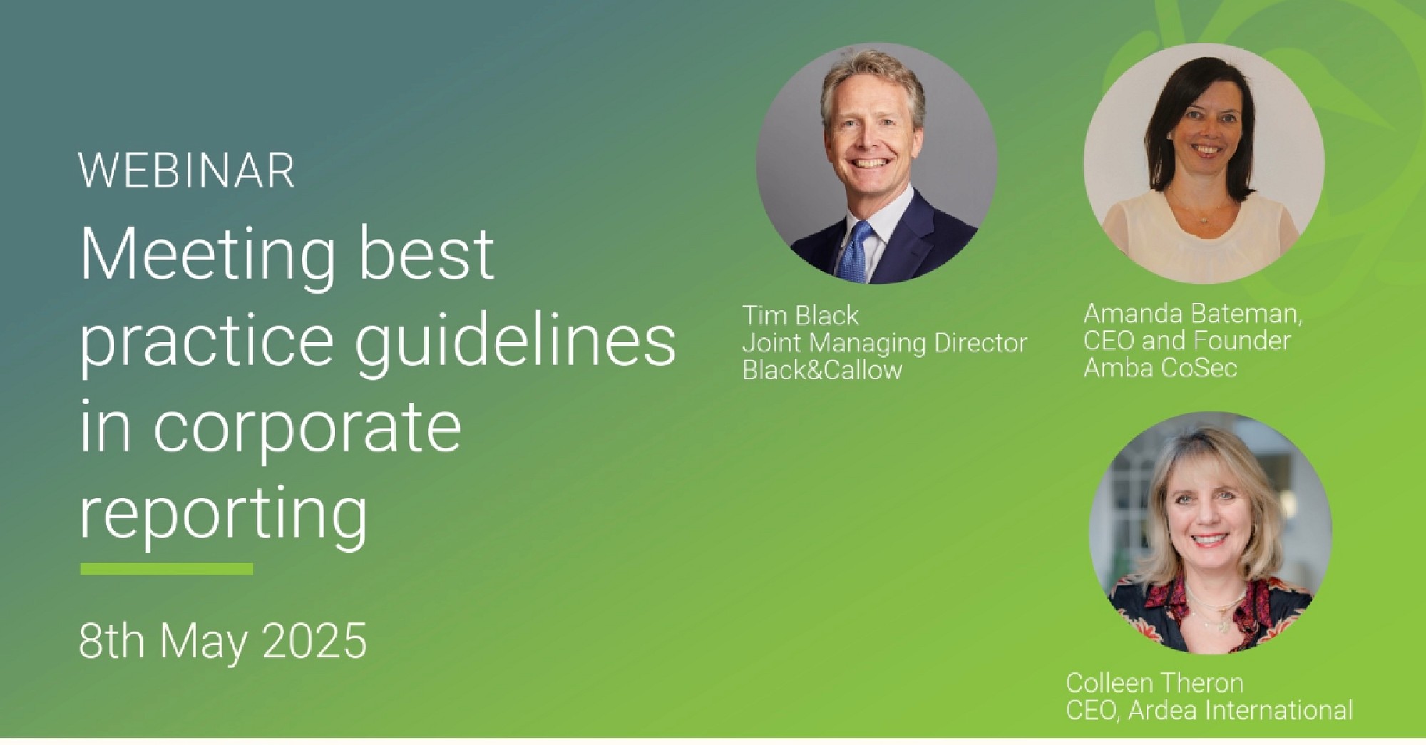 Join our 8th May webinar: Meeting Best Practice in Corporate Reporting