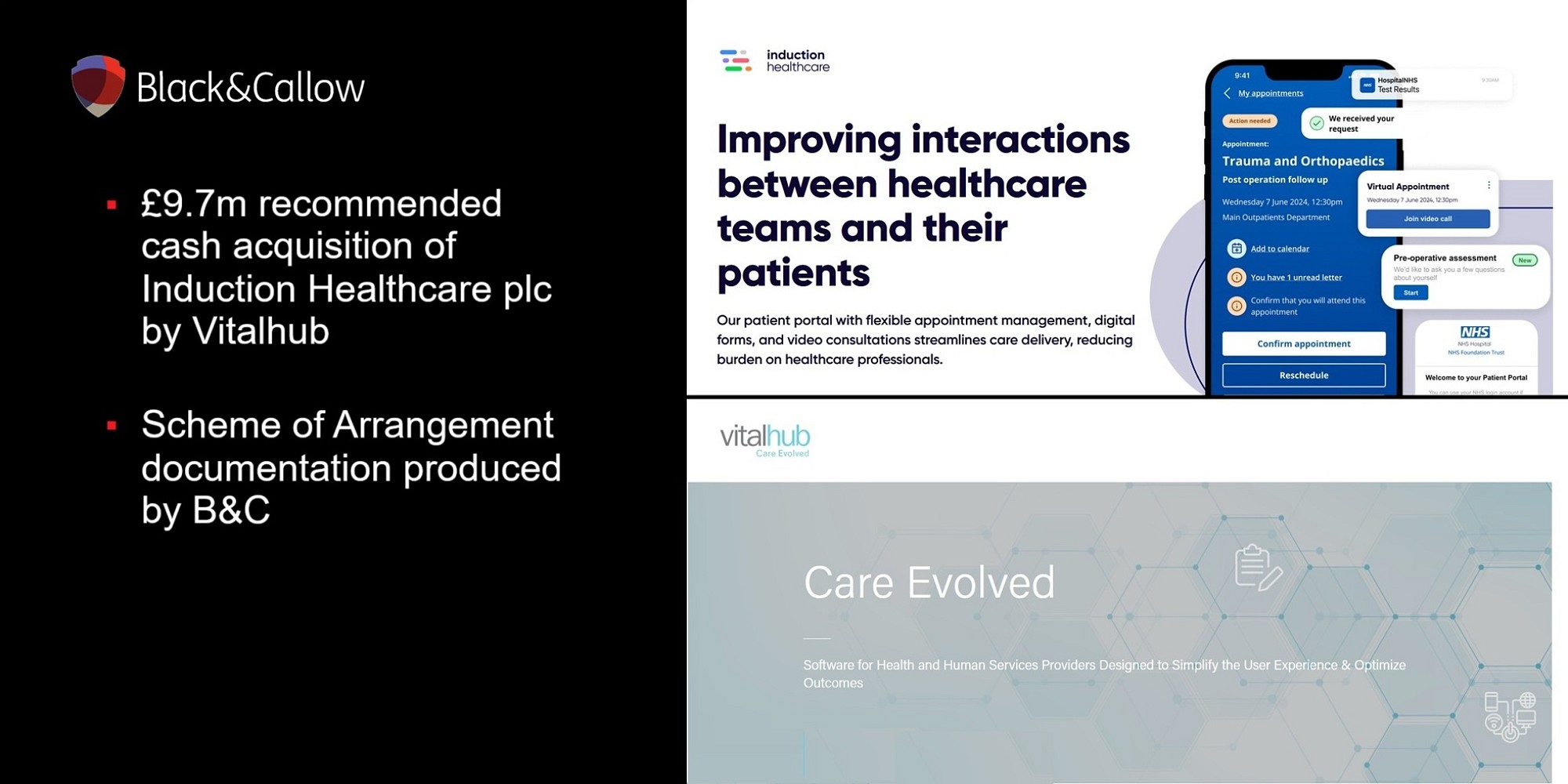 In rude health: assisting the £9.7m acquisition of Induction Healthcare by Vitalhub