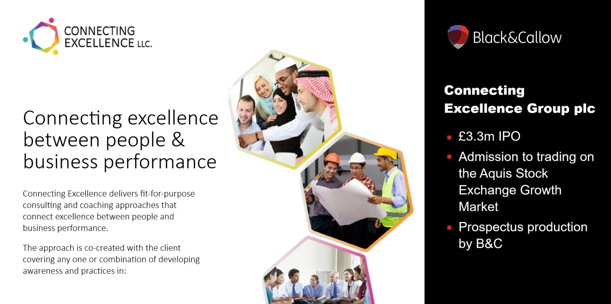 B&C helps Connected Excellence's £3.3m IPO