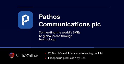 Good relations: B&C helps Pathos's £5.6m IPO and AIM Admission