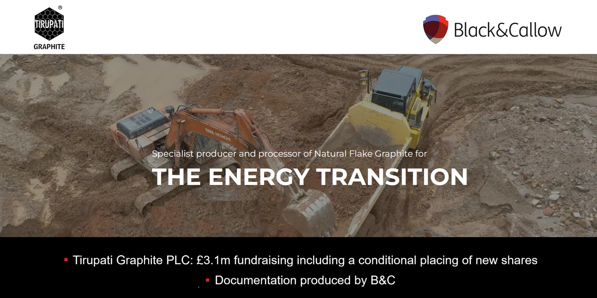 B&C assists with £3.1m fundraising for Tirupati Graphite